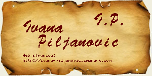 Ivana Piljanović vizit kartica
